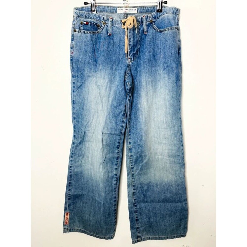 Tommy Hilfiger Y2K jeans size 4 wide drawstring vintage